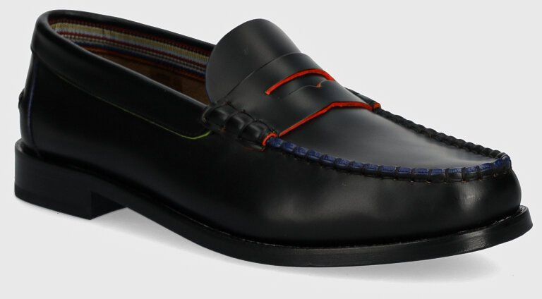 Kožené mokasíny Paul Smith pánske, čierna farba, M1S-LID05-NLEA