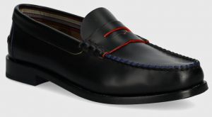 Kožené mokasíny Paul Smith pánske, čierna farba, M1S-LID05-NLEA