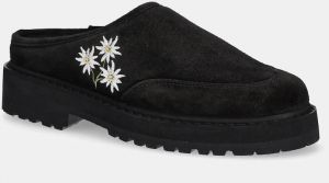 Semišové šľapky Diemme Maggiore dámske, čierna farba, DI25SPMAW-M06S006BLK