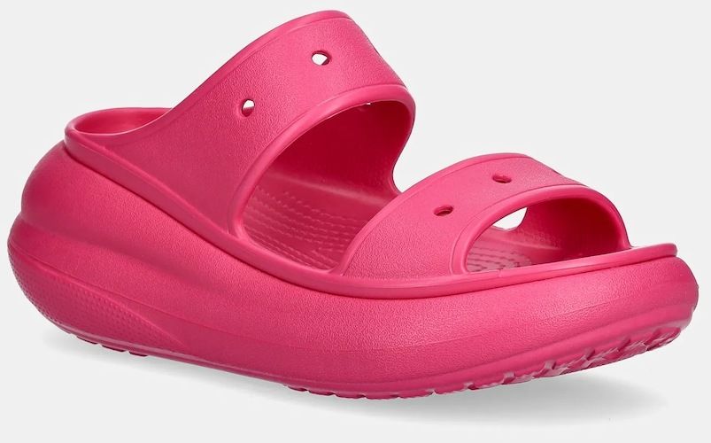 Šľapky Crocs Classic Crush Sandal dámske, ružová farba, na platforme, 207670.0ZQ