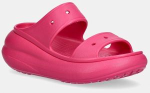 Šľapky Crocs Classic Crush Sandal dámske, ružová farba, na platforme, 207670.0ZQ