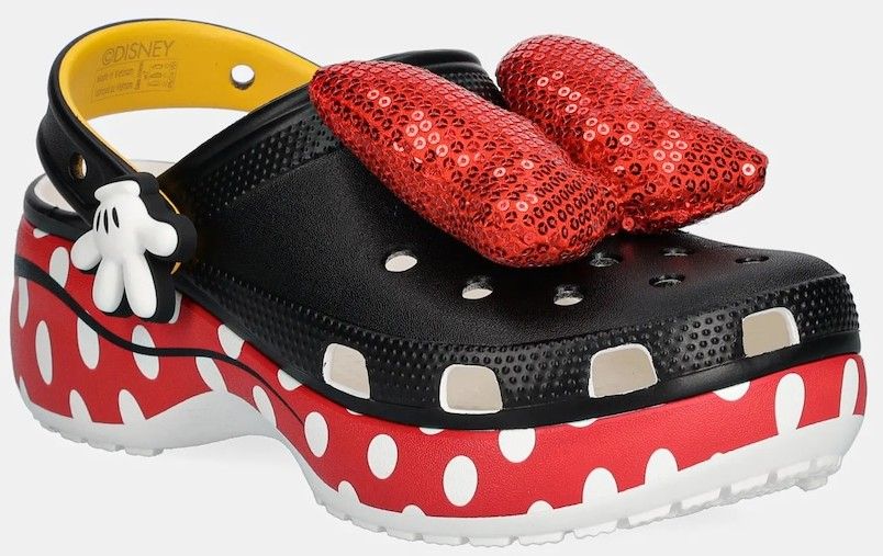 Šľapky Crocs Minnie Classic Platform Clog W dámske, čierna farba, 209896-100