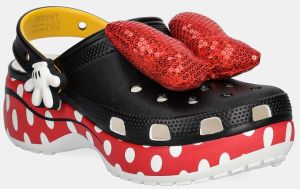 Šľapky Crocs Minnie Classic Platform Clog W dámske, čierna farba, 209896-100
