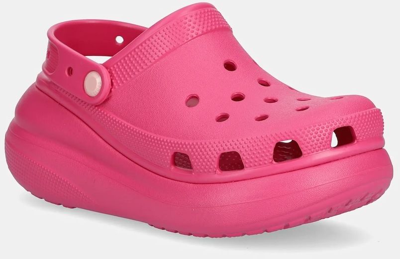 Šľapky Crocs Classic Crush Clog dámske, ružová farba, na platforme, 207521.6ZQ