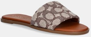 Šľapky Coach Holly Signature dámske, hnedá farba, CV386