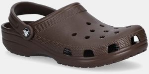 Šľapky Crocs Classic pánske, hnedá farba, 10001