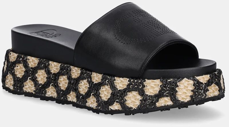 Šľapky Liu Jo FRIDA 37 dámske, čierna farba, na platforme, SA5107EX01422222