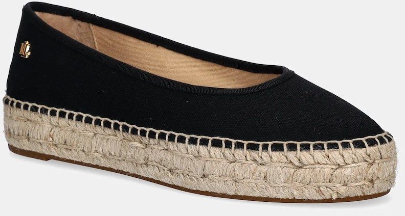 Espadrilky Lauren Ralph Lauren Luize Ballet čierna farba, 802959187001