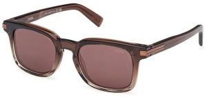 Slnečné okuliare Zegna pánske, hnedá farba, EZ0230_5050E