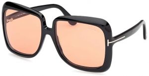 Slnečné okuliare Tom Ford Lorelai dámske, čierna farba, FT1156_5901E