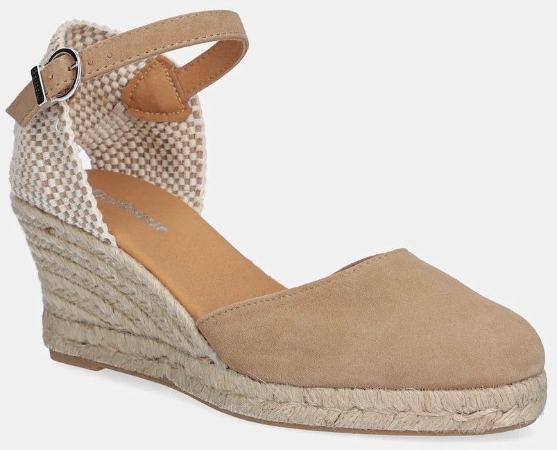 Espadrilky Barbour Elder béžová farba, na kline, LFO0765TA31