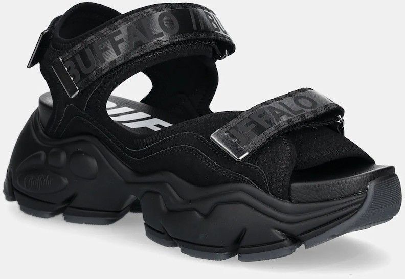 Sandále Buffalo Binary 0 Bs pánske, čierna farba, 1441002-BLK