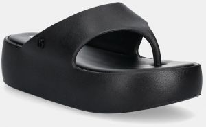 Šľapky Melissa MELISSA FREE PLATFORM THONG AD dámske, čierna farba, na platforme, M 36088 BE886