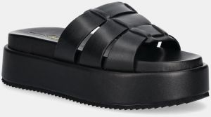 Šľapky Buffalo Noa Mule Ms dámske, čierna farba, na platforme, 1602256-BLK