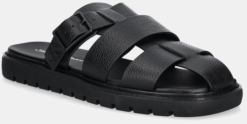 Šľapky Calvin Klein Jeans SQ MOLDED SANDAL FISHERMAN pánske, čierna farba, YM0YM01220
