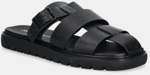 Šľapky Calvin Klein Jeans SQ MOLDED SANDAL FISHERMAN pánske, čierna farba, YM0YM01220