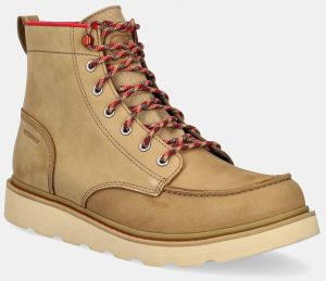 Nubukové topánky Sorel SLABTOWN 62 MOC TOE WP G pánske, béžová farba, 2125981263