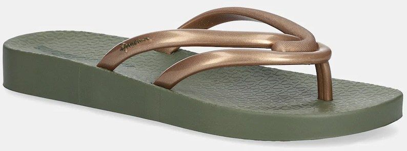 Šľapky Ipanema COMFY FEM dámske, zelená farba, na plochom podpätku, 83519-BE880