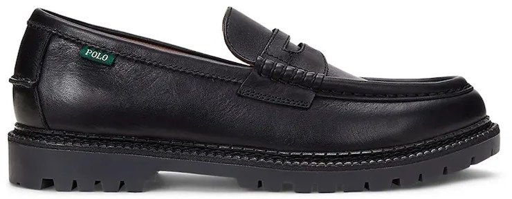 Kožené mokasíny Polo Ralph Lauren Jett Penny pánske, čierna farba, 803961420001