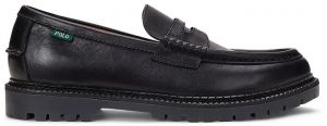 Kožené mokasíny Polo Ralph Lauren Jett Penny pánske, čierna farba, 803961420001
