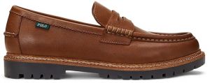 Kožené mokasíny Polo Ralph Lauren Jett Penny pánske, hnedá farba, 803961420002