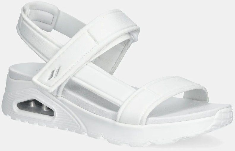 Sandále Skechers UNO dámske, biela farba, na kline, 119813