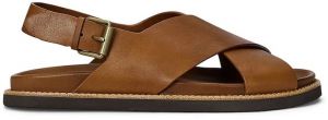 Kožené sandále Polo Ralph Lauren Zane pánske, hnedá farba, 803961444001