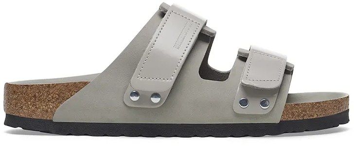 Nubukové šľapky Birkenstock Uji dámske, šedá farba, 1029302