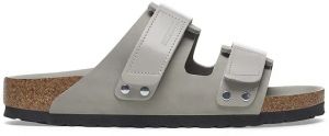 Nubukové šľapky Birkenstock Uji dámske, šedá farba, 1029302