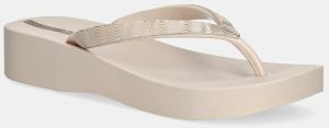 Šľapky Ipanema MESH X PLAT dámske, béžová farba, na platforme, 83612-BB803