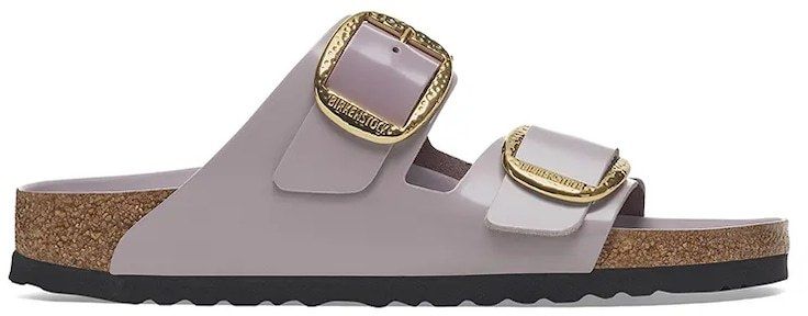 Kožené šľapky Birkenstock Arizona Hammered Buckle dámske, fialová farba, 1029762