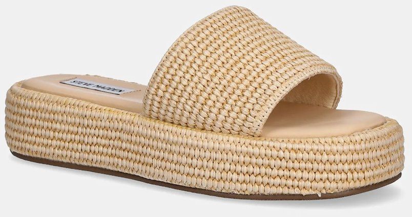 Šľapky Steve Madden Beachy dámske, béžová farba, na platforme, SM11003589