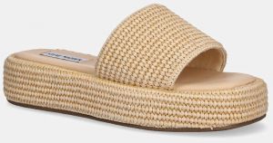 Šľapky Steve Madden Beachy dámske, béžová farba, na platforme, SM11003589