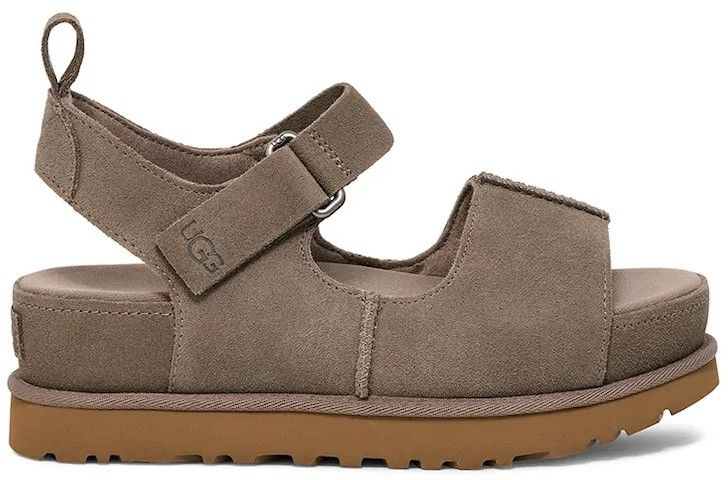 Sandále UGG Goldenstar Hi dámske, hnedá farba, na platforme, 1167356-SKP