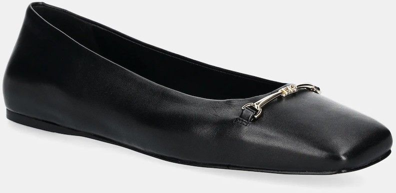 Kožené balerínky MICHAEL Michael Kors Lena čierna farba, 40S5LEFP1L.001