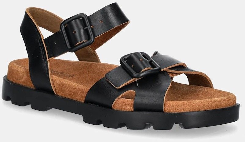 Kožené sandále Camper Brutus Sandal dámske, čierna farba, K201768-001