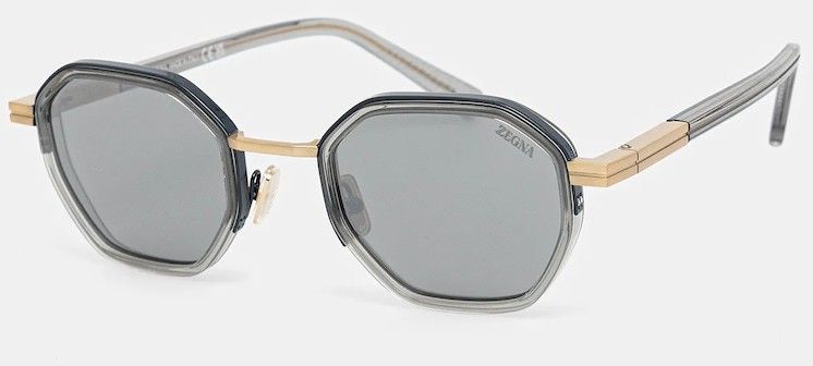 Slnečné okuliare Zegna pánske, šedá farba, EZ0259_5093C