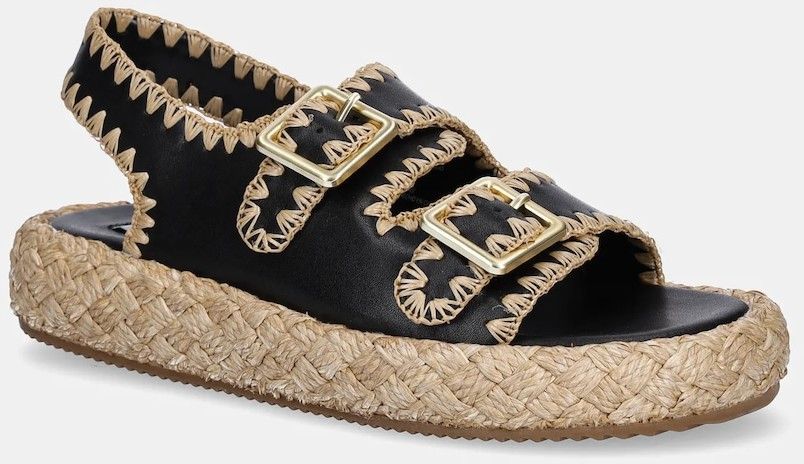 Kožené sandále Steve Madden Portofino dámske, čierna farba, SM11003073