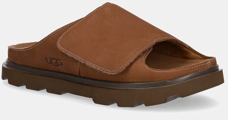 Šľapky UGG Solano Slide pánske, hnedá farba, 1167651-CHE