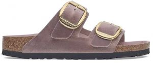 Kožené šľapky Birkenstock Arizona Big Buckle dámske, fialová farba, 1029267