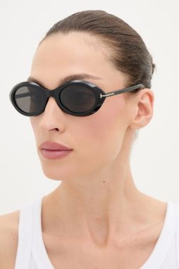 Slnečné okuliare Tom Ford dámske, čierna farba, FT1186_5101A