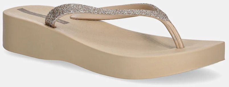 Šľapky Ipanema MESH CHIC PL dámske, béžová farba, na platforme, 83386-BD734