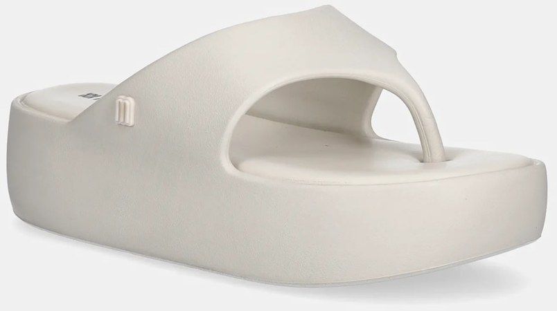 Šľapky Melissa MELISSA FREE PLATFORM THONG AD dámske, béžová farba, na platforme, M 36088 BE887