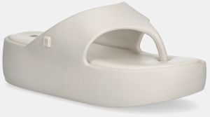 Šľapky Melissa MELISSA FREE PLATFORM THONG AD dámske, béžová farba, na platforme, M 36088 BE887