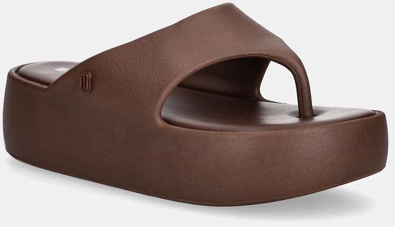Šľapky Melissa MELISSA FREE PLATFORM THONG AD dámske, hnedá farba, na platforme, M 36088 BE885