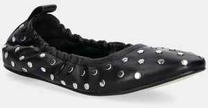Kožené balerínky MICHAEL Michael Kors Amy čierna farba, 40S5AYFP2L.001