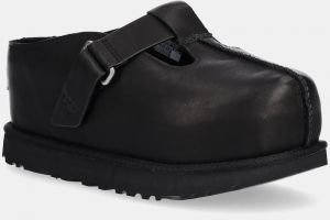 Šľapky UGG Goldenstar Hi Clog dámske, čierna farba, na platforme, 1169591-BLK