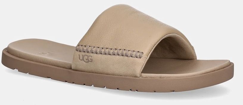 Šľapky UGG Seaside II Slide pánske, béžová farba, 1166593-MDSD