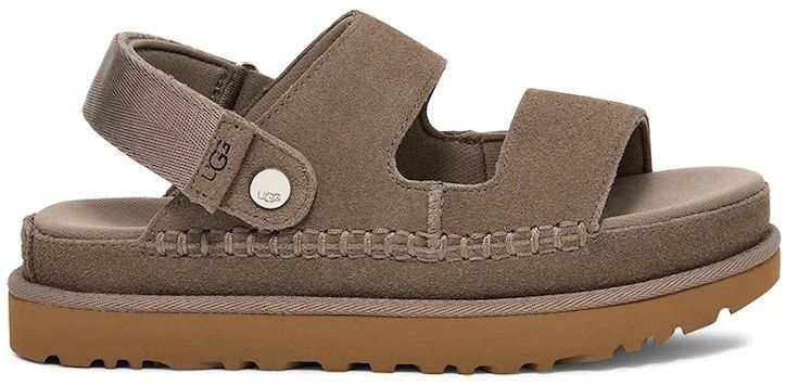 Šľapky UGG Goldenstar Glide dámske, hnedá farba, na platforme, 1167399-SKP