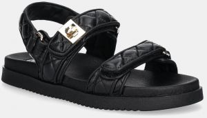 Kožené sandále Steve Madden Mona-Q dámske, čierna farba, SM11003792